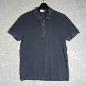 Lacoste Vintage Washed Pique Polo Shirt Men’s Size 5 Gray Short Sleeve Slim Fit